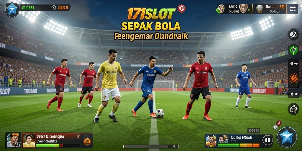 Tampilan dinamis dari pertandingan sepak bola dalam 171SLOT.