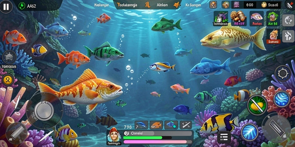 Menangkap ikan besar dalam gameplay seru AA62.