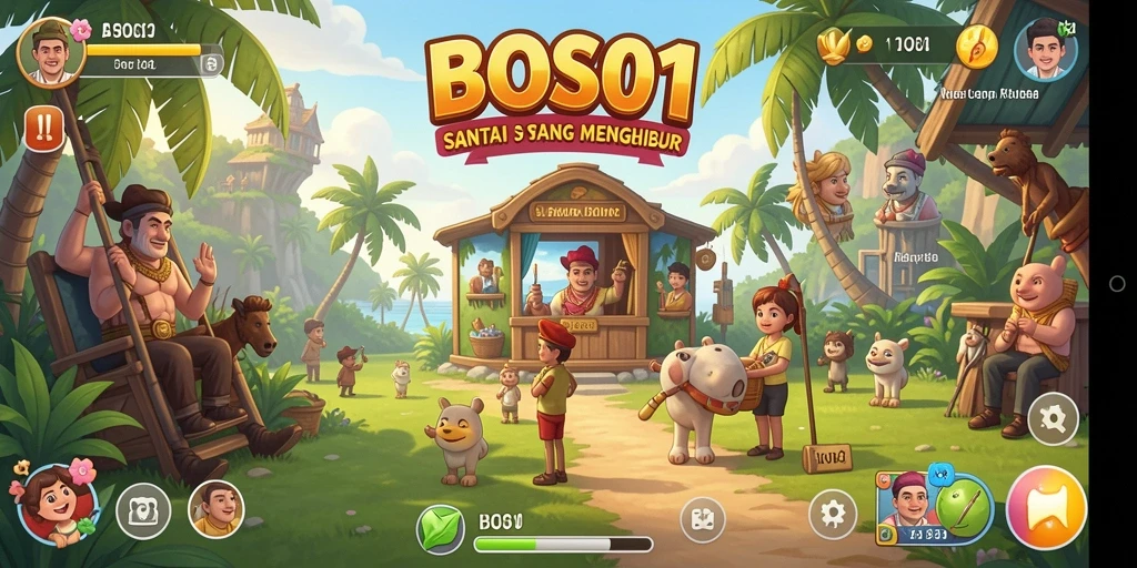 Screenshot gameplay BOS01 menampilkan grafis menarik dan pengalaman bermain santai.