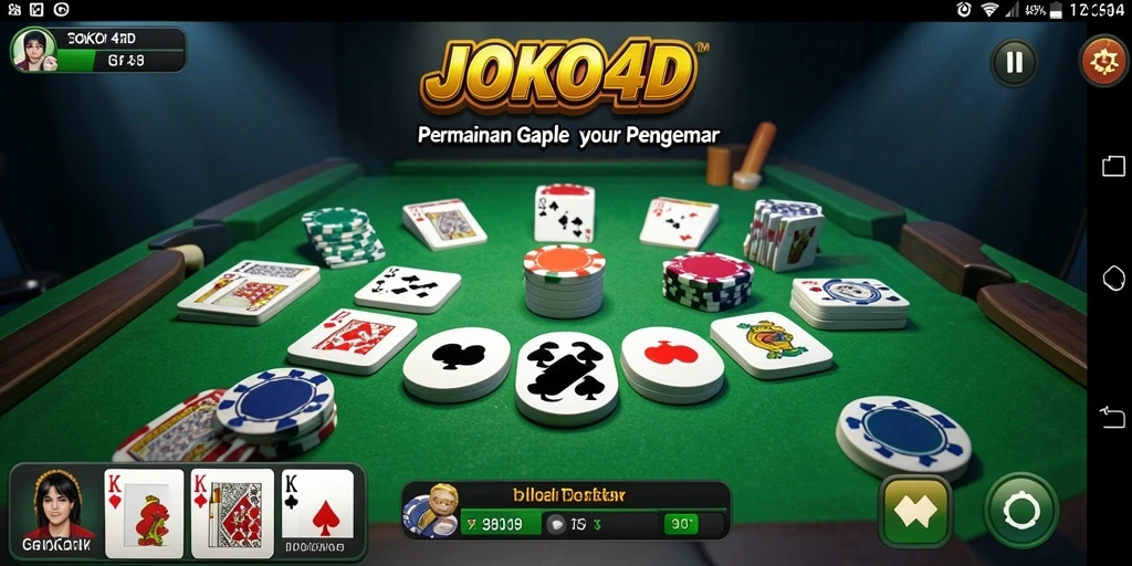 Tampilan gameplay Gaple yang mengasyikkan di JOKO4D.