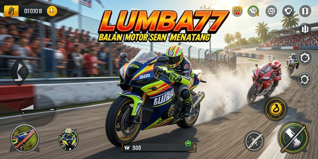 Gameplay LUMBA77 yang menegangkan dan penuh aksi balapan motor.
