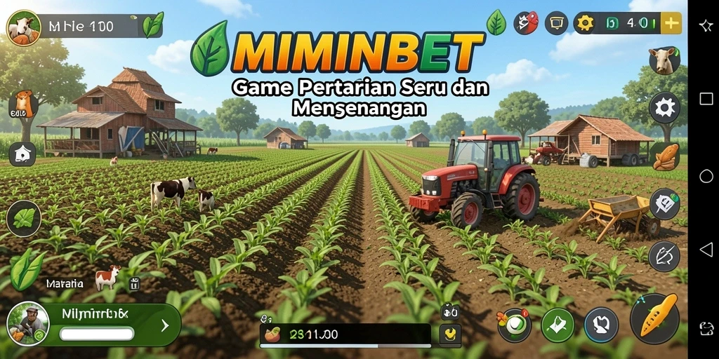 Tangkapan layar utama dari gameplay pertanian yang menarik di MIMINBET.