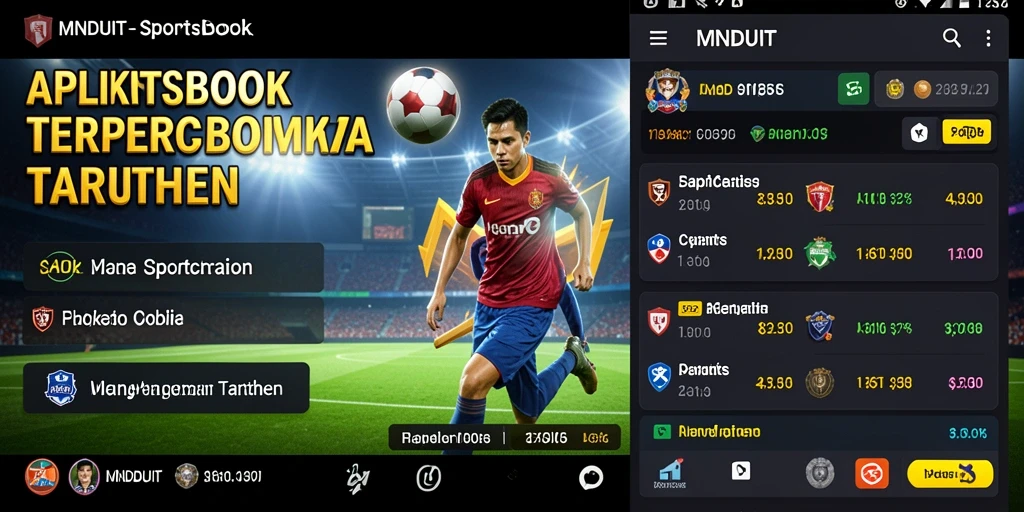 Screenshot MNDUIT menunjukkan tampilan antarmuka sportsbook yang menarik dan interaktif.