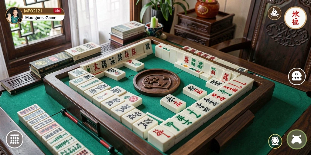 Tampilan gameplay MPO2121 menunjukkan keseruan permainan Mahjong yang menantang.