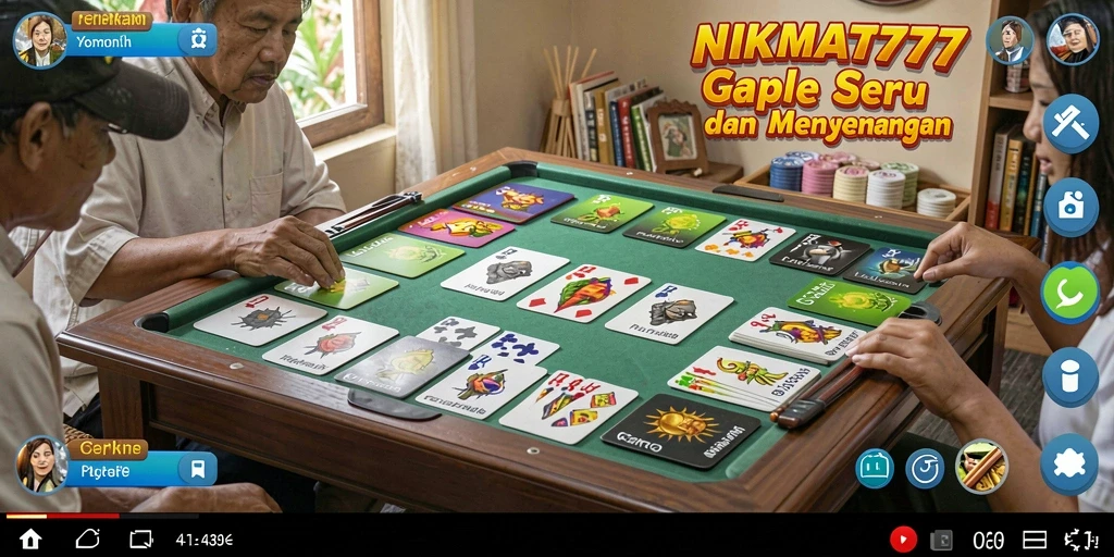 Tampilan gameplay seru dengan berbagai mode Gaple yang mengasyikkan.