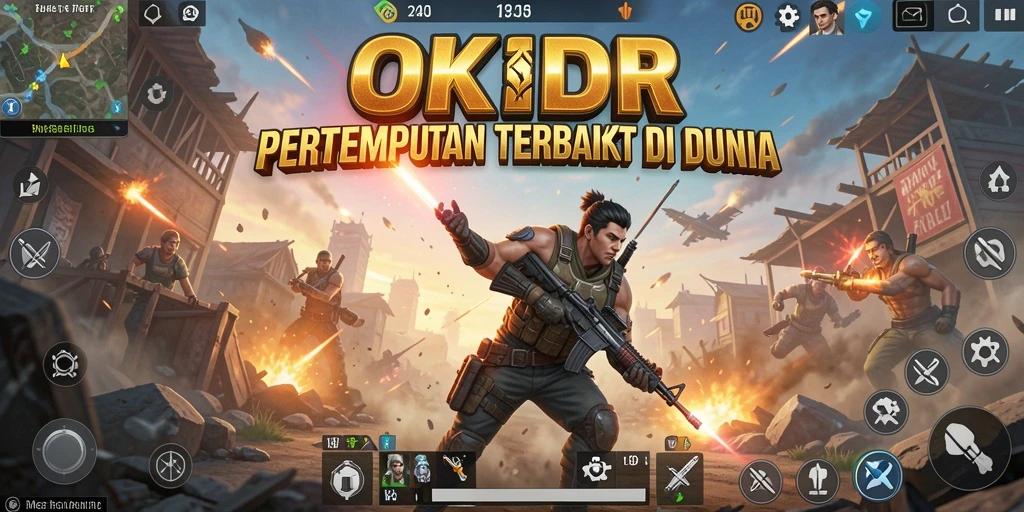 Screenshot gameplay OKIDR dengan aksi seru Battle Royale.