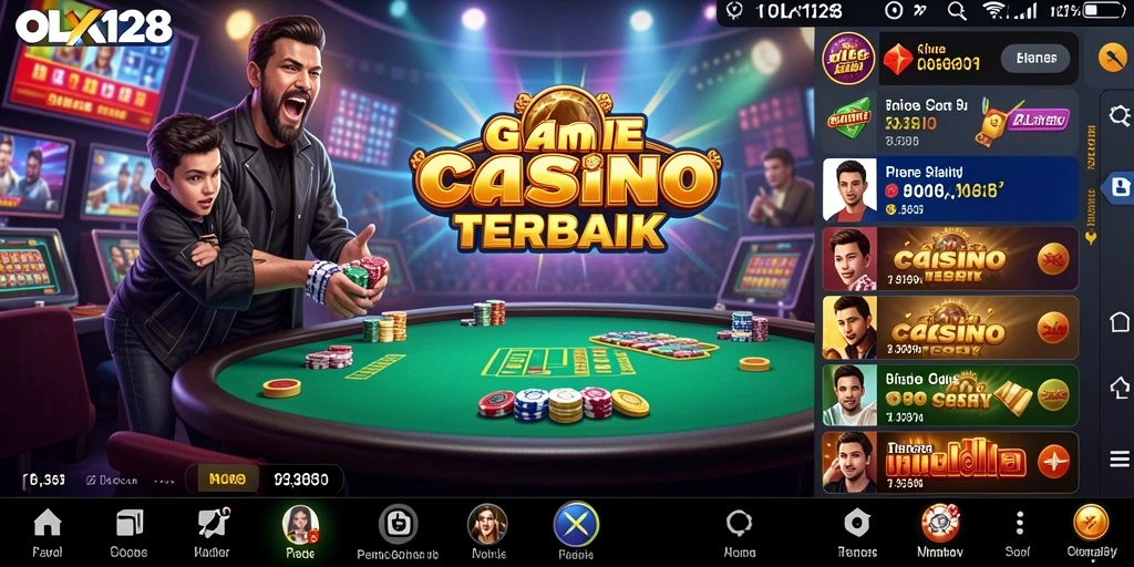 Tampilan gameplay Live Casino yang seru dan interaktif di OLX128.
