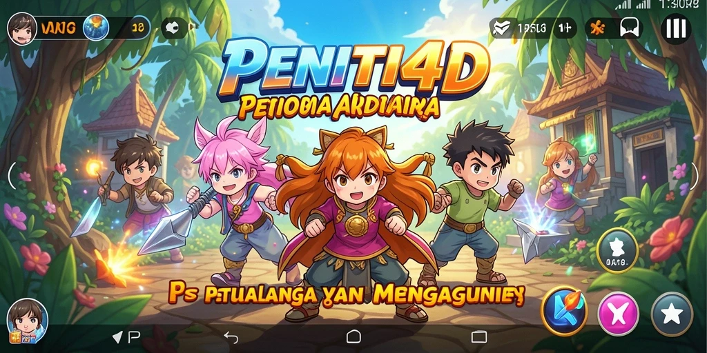 Tampilan gameplay menakjubkan dari PENITI4D dengan karakter Anime yang menarik.