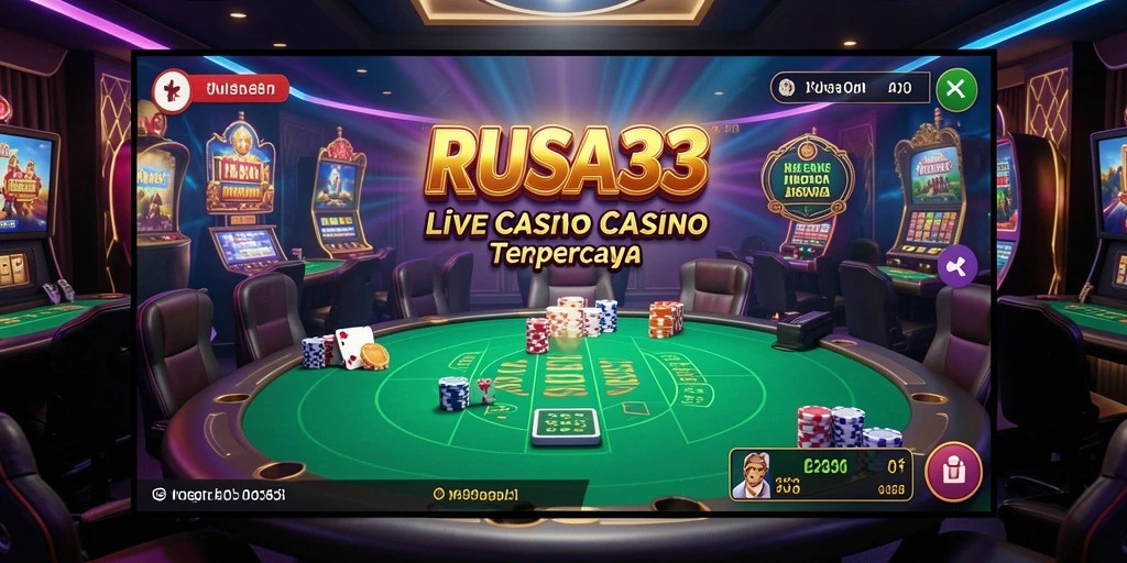 Tampilan menarik gameplay RUSA33 di Live Casino dengan dealer langsung.