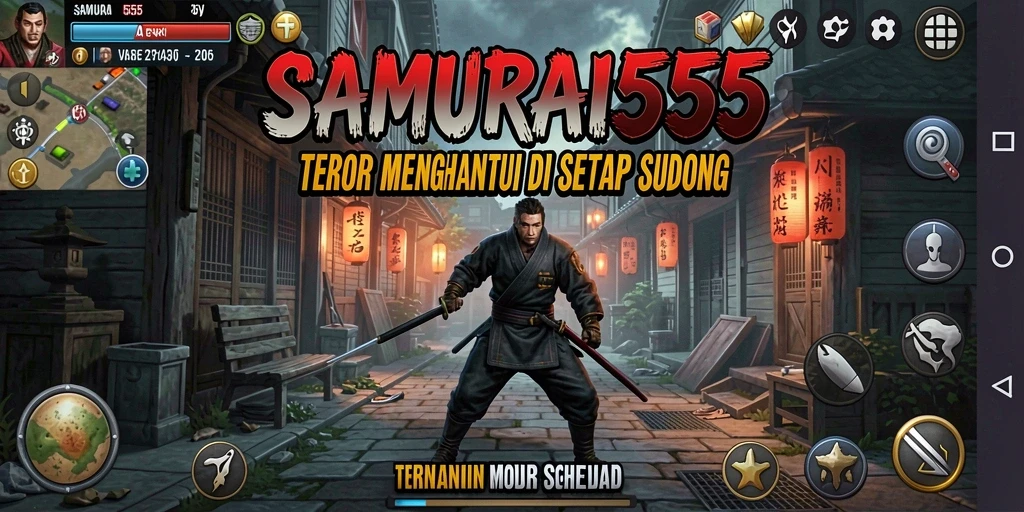 Tampilan gameplay menakutkan di dunia <strong>SAMURAI555</strong> yang penuh teror.