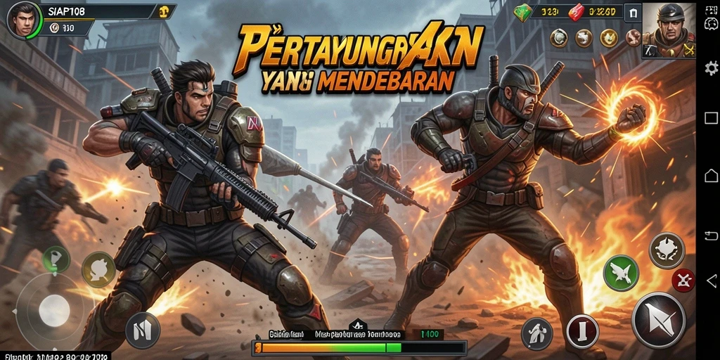 Tampilan gameplay yang mendebarkan dan penuh aksi di SIAP108.