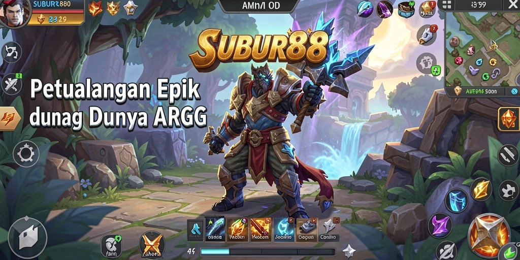 Screenshot menunjukkan aksi pertempuran seru dalam SUBUR88.