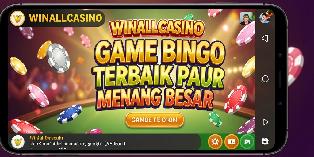Tangkapan layar gameplay WINALLCASINO dengan suasana Bingo yang meriah.